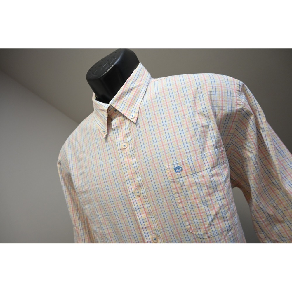Southern Tide Button Down Dress Shirt Mens XL Plaid Long Sleeve Excellent